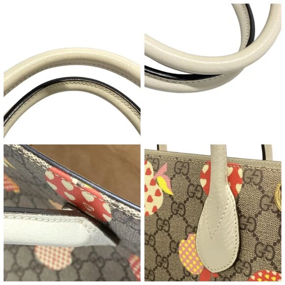 GUCCI GG Supreme/Repom Beige Dark Brown Multi PVC Leather - Tote Bag 1144-072325 - Picture 7 of 14